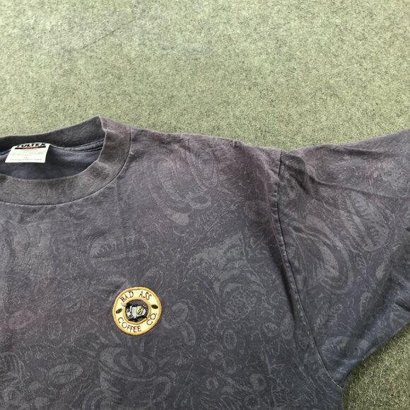 Vintage Bad Ass Coffee Shirt Mens 2XL Embroidered Logo Aloha Beach - Picture 2 of 9